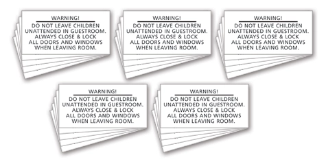 Warning! Do Not Leave Children Unattended... Label - 25 Pk