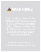 Warning Sign: Plastic and Vinyl