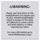 Warning Sign: Plastic and Vinyl