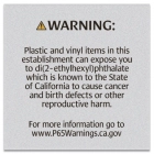 Warning Sign: Plastic and Vinyl