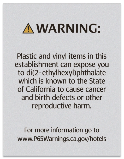 Warning Sign: Plastic and Vinyl