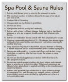 Washington DC Spa & Sauna Rules Sign