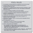 Washington Pool Rules Sign
