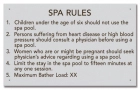 Washington Spa Rules Sign