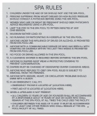 Washington Spa Rules Sign