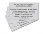 West Hollywood CA Housekeeper Protection Notice - Acrylic - 4 Pk