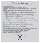Whirlpool Spa Use Sign