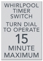 Whirlpool Timer Sign