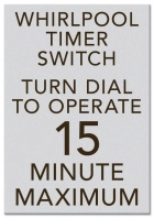 Whirlpool Timer Sign