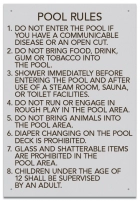 Wisconsin Pool Rules Sign