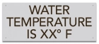 Wisconsin Water Temperature Pool Sign