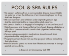 Wyoming Pool & Spa Rules Sign
