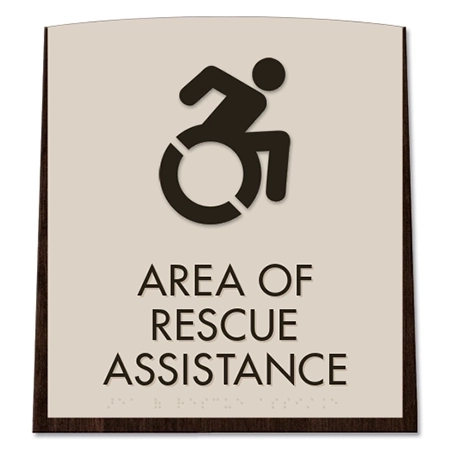 Area of Rescue Assistance Sign - NYC Compliant