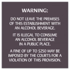 Colorado Alcohol Fine Warning Sign