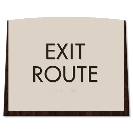 "Exit Route" Egress Sign - CA Compliant