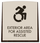 Exterior Area for Assisted Rescue Sign - Dynamic ISA Symbol