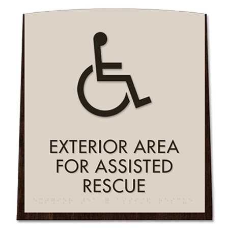 Exterior Area for Assisted Rescue Sign - ISA Symbol