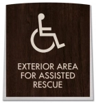 Exterior Area for Assisted Rescue Sign - ISA Symbol