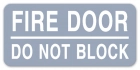 Fire Door - Do Not Block Label - 4 Pack
