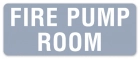 Fire Pump Room Label