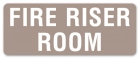 Fire Riser Room Label