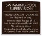 Front Desk Pool Supervision Sign - NJ Compliant
