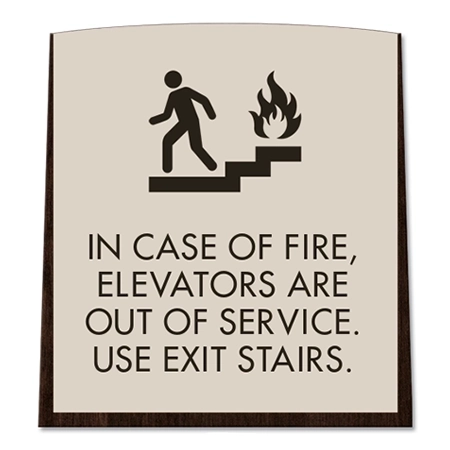 In Case of Fire, Elevators Are Out of Service... - No Braille