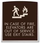In Case of Fire, Elevators Are Out of Service... - No Braille