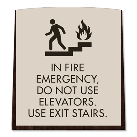 In Fire Emergency, Do Not Use Elevator... - No Braille