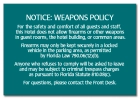 'Notice: Weapons Policy' Sign - FL Compliant - Acrylic Version