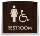 Restroom Sign w/ Female & ISA Symbols