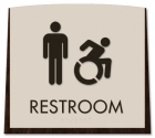 Restroom Sign w/Male & Dynamic ISA Symbols