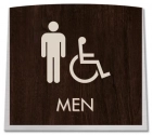 Restroom Sign w/ Male & ISA Symbols