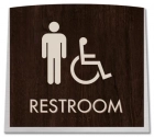 Restroom Sign w/ Male & ISA Symbols
