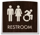 Restroom Sign w/Unisex & Dynamic ISA Symbols