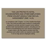 Seattle Code - Assault & Harassment Sign