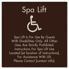 Spa Lift Rules w/ISA Symbol - Large