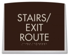 "Stairs/Exit Route" Egress Sign - CA Compliant