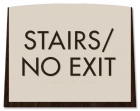 "Stairs/No Exit" Egress Sign - CA Compliant