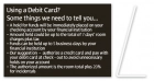 "Using a Debit Card?" Easel Sign