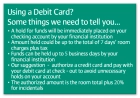 "Using a Debit Card?"