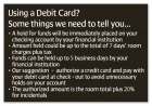 "Using a Debit Card?"