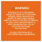 Warning Sign: Enclosed Parking Facilities