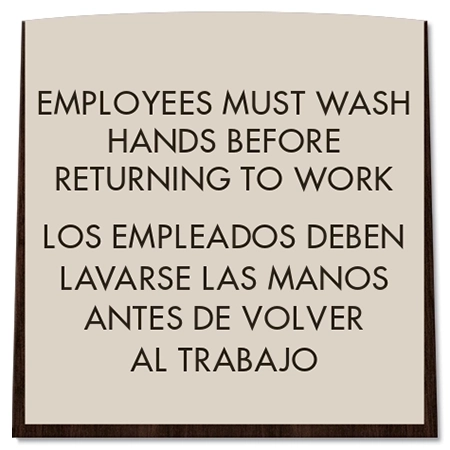 Wash Hands Sign w/Spanish