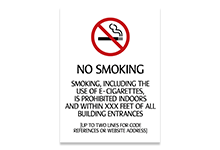 No Smoke/Smoke-Free Signs