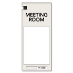 2-Line Meeting Room Sign w/Window & Sliding Panel
