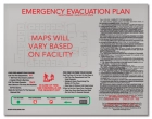 7" x 9" Brushed Silver Evacuation Map