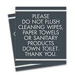 Do Not Flush Sign - 2 Pack