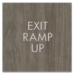 "Exit Ramp Up" Egress Sign - CA Compliant