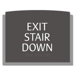 Exit Stair Down Egress Sign